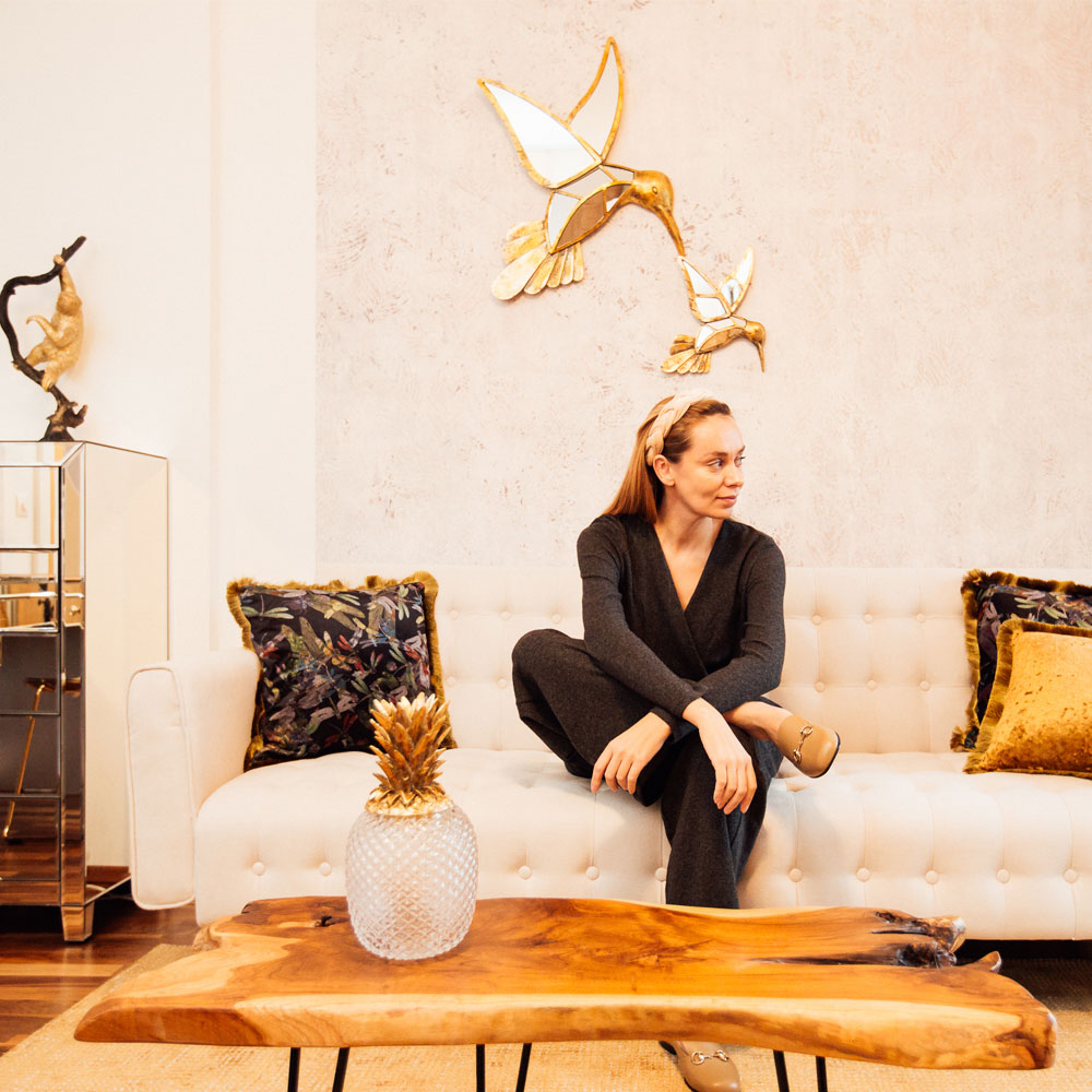 ハミングバードミラー60cm ウォールデコレーション