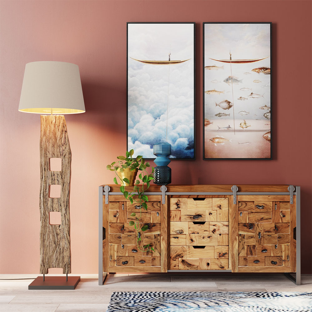 クラウド ボート 60x120cm　フレームピクチャー