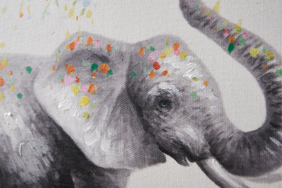 エレファント&バタフライ 50×50cm