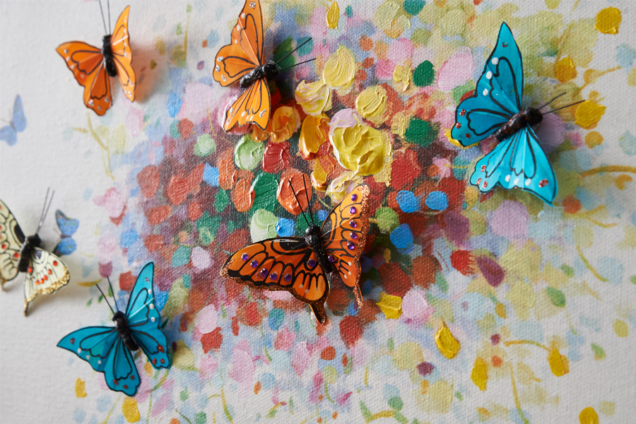 エレファント&バタフライ 50×50cm