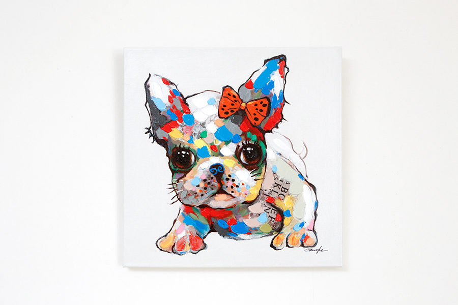 パピーウィズリボン 50×50cm