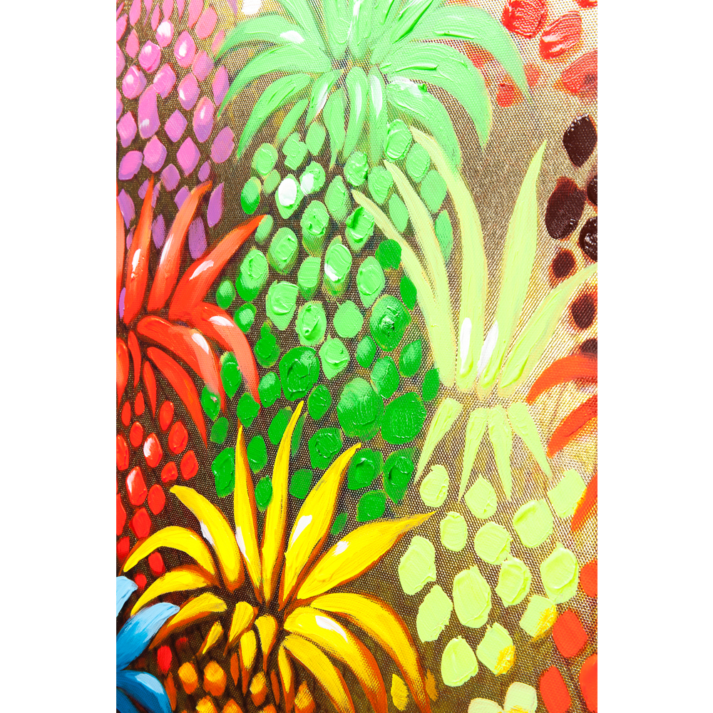 フラワーエレファント90x120cm タッチドピクチャー