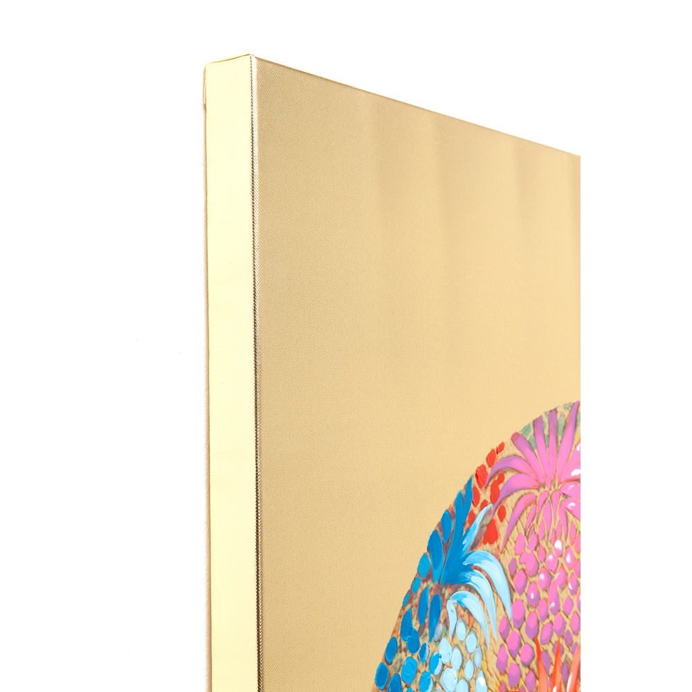 フラワーエレファント90x120cm タッチドピクチャー