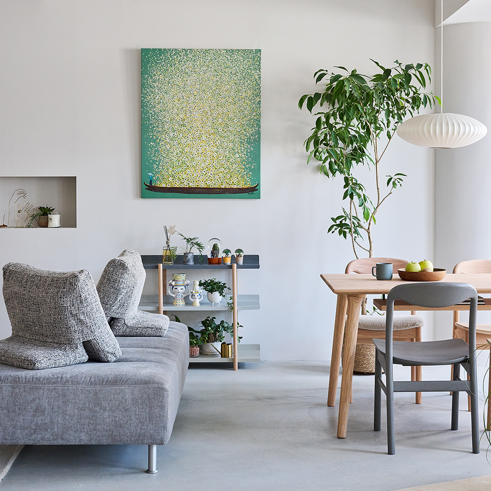 フラワーボート 100x80cm タッチドピクチャー