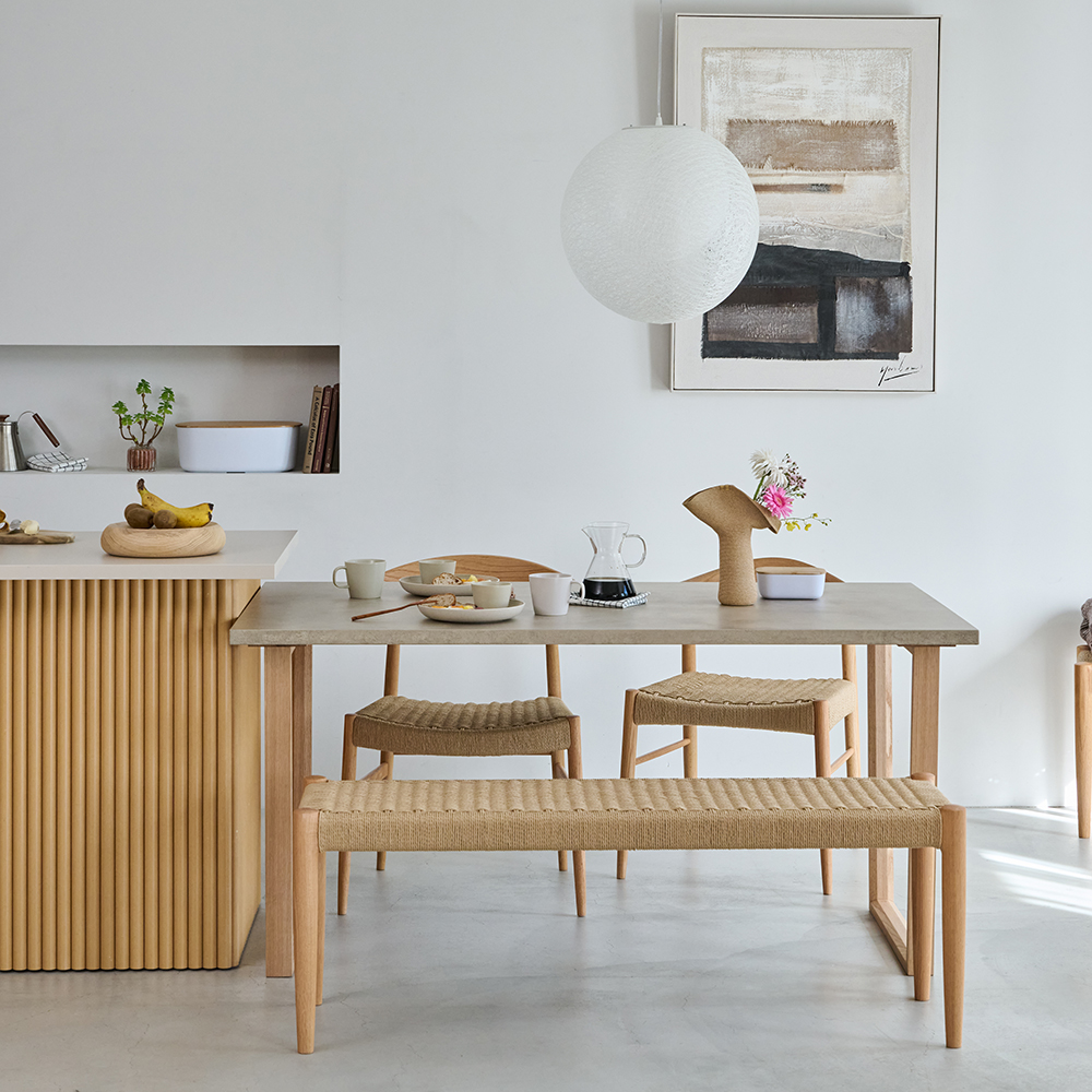 ウィルティック マティエラ塗装 ダイニングテーブル （横幅160 x 奥行85 cm） BE