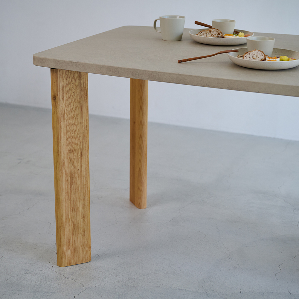 ウィルティック ハーフラウンド マティエラ塗装 ダイニングテーブル