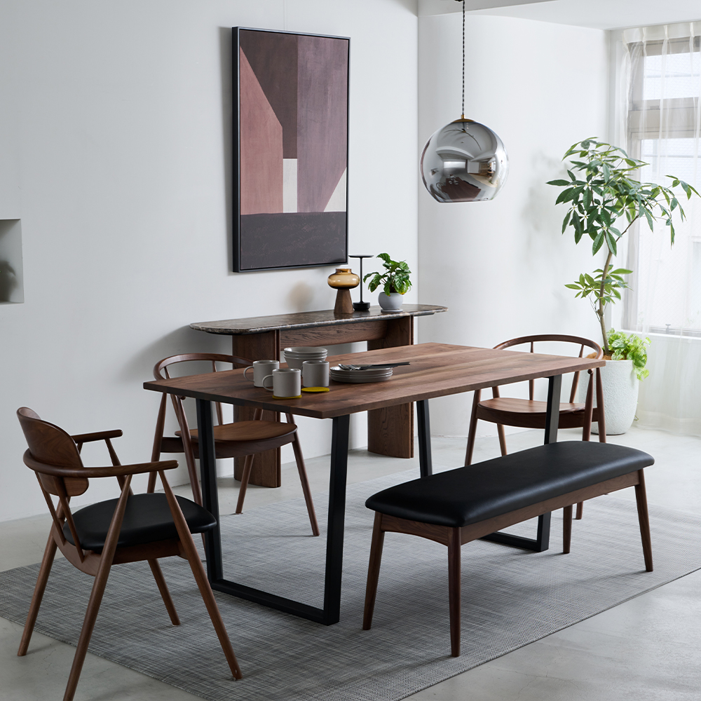 North（ノース） 120 ダイニングベンチ（ウォールナット）